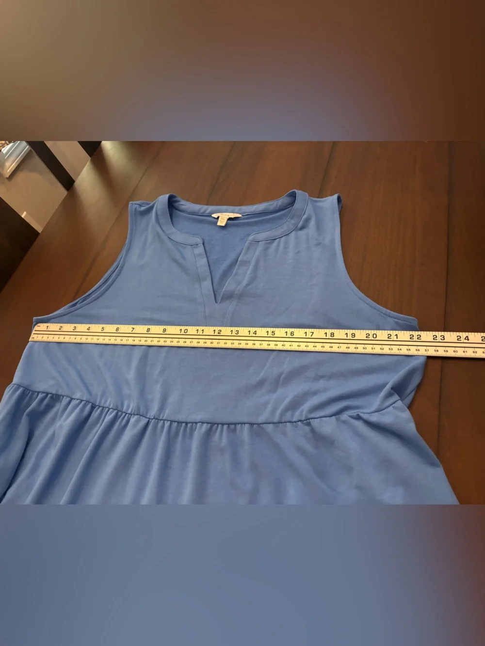 crown & ivy Blue Tiered Sleeveless Dress
